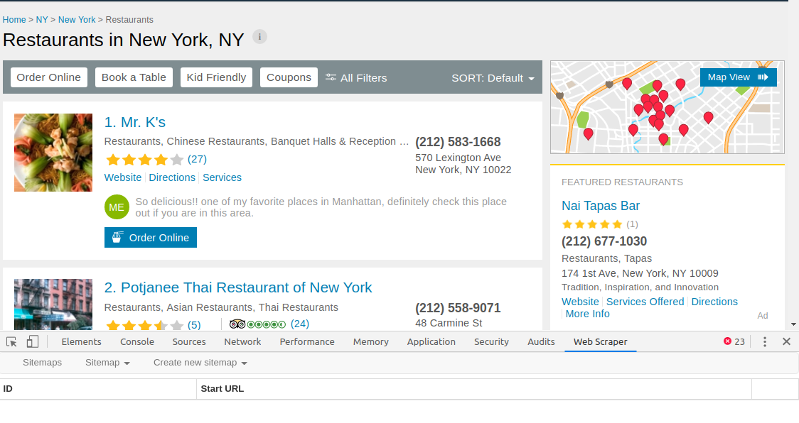 Web Scraper Yellow Pages